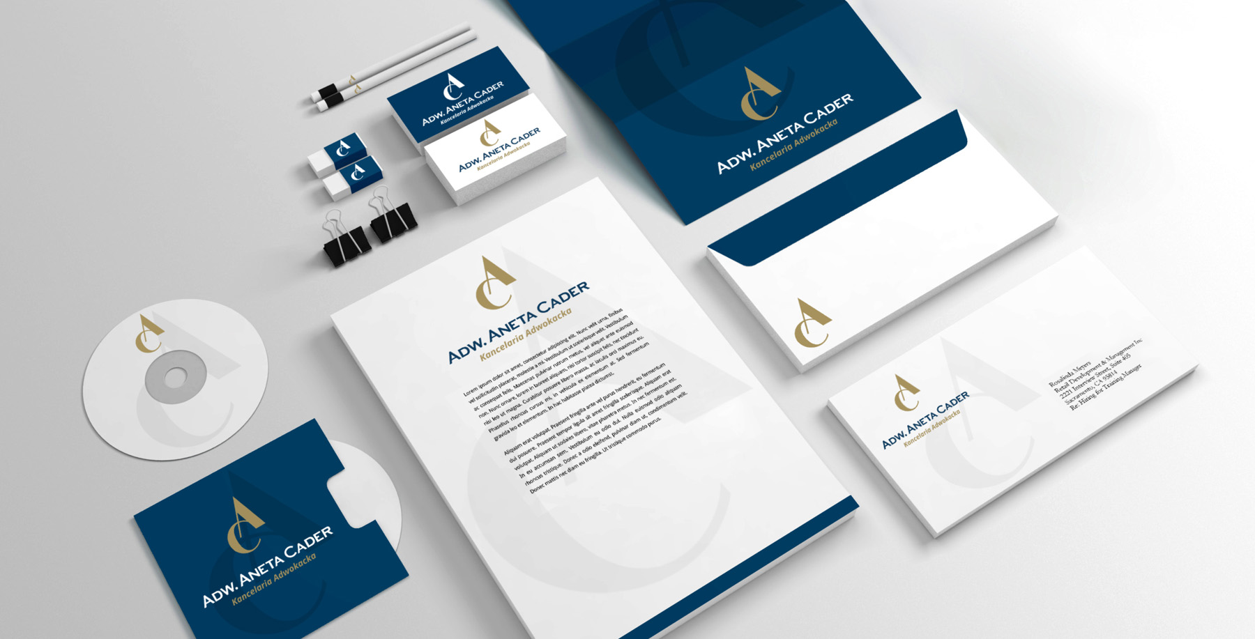 Kancelaria Adwokacka Adwokat Aneta Cader, Wild Head Studio, identyfikacja wizualna