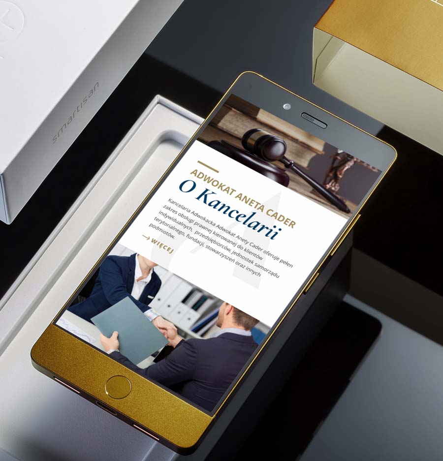 Kancelaria Adwokacka Adwokat Aneta Cader, Wild Head Studio, strona internetowa