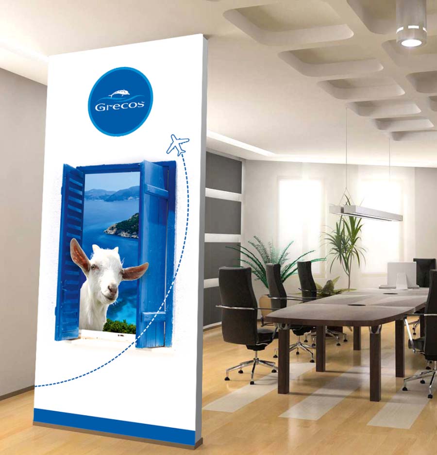 Grecos Holiday, Wild Head Studio, branding indoor