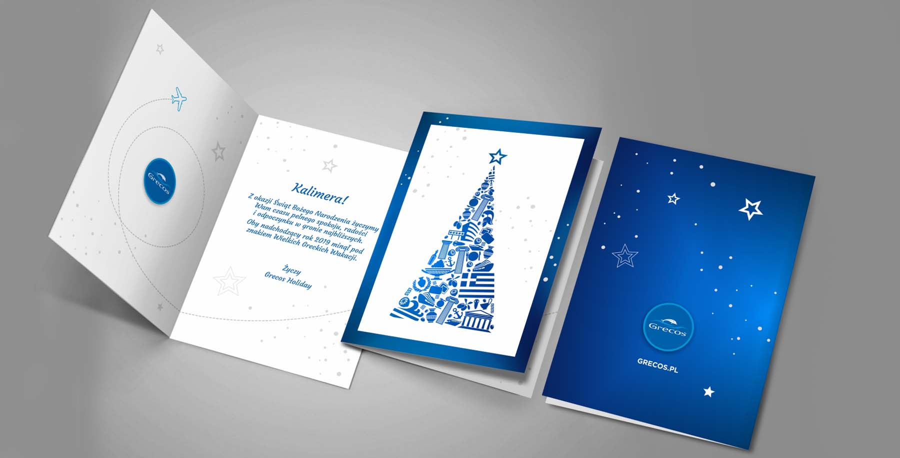 Grecos Holiday, Wild Head Studio, karty świąteczne