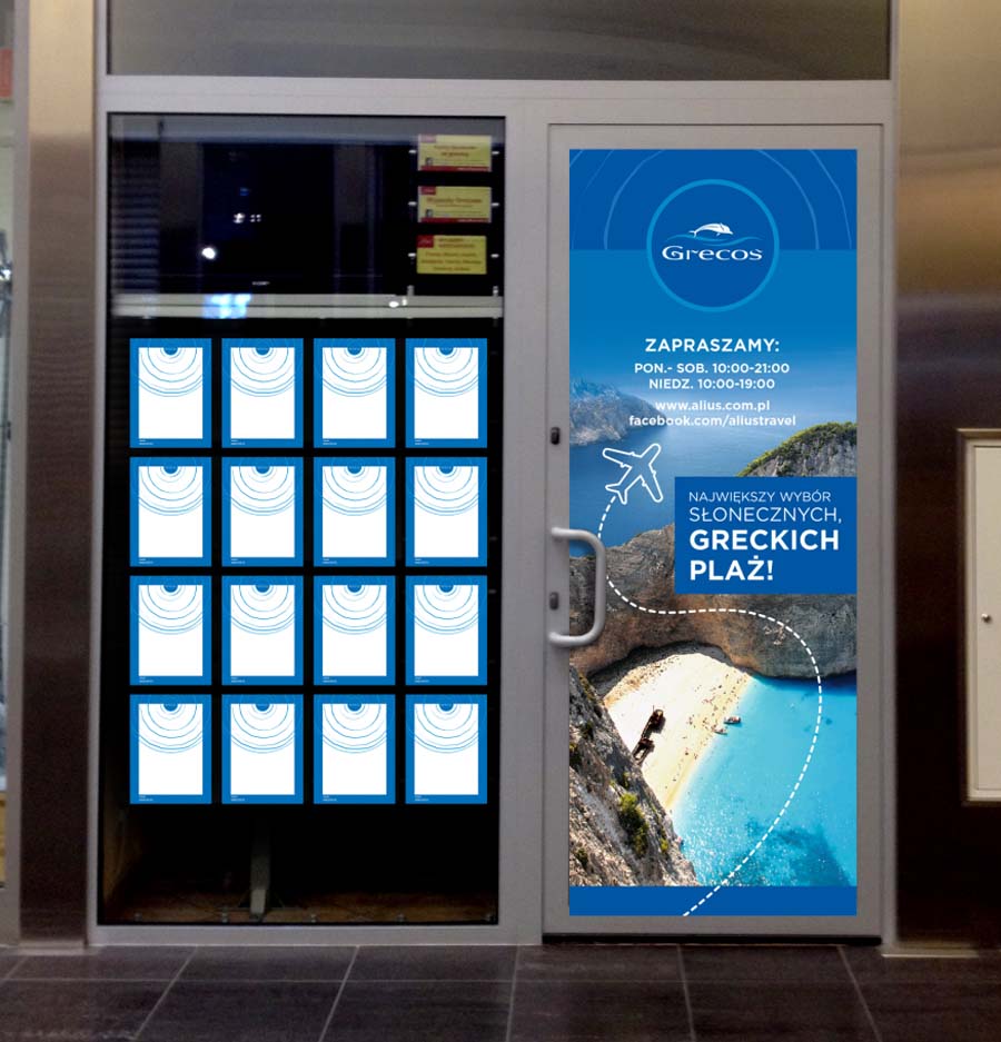 Grecos Holiday, Wild Head Studio, branding outdoor