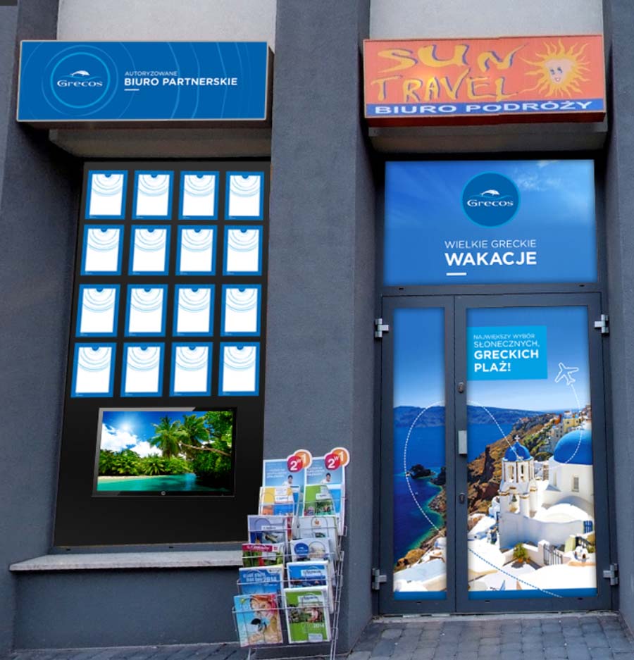 Grecos Holiday, Wild Head Studio, branding outdoor