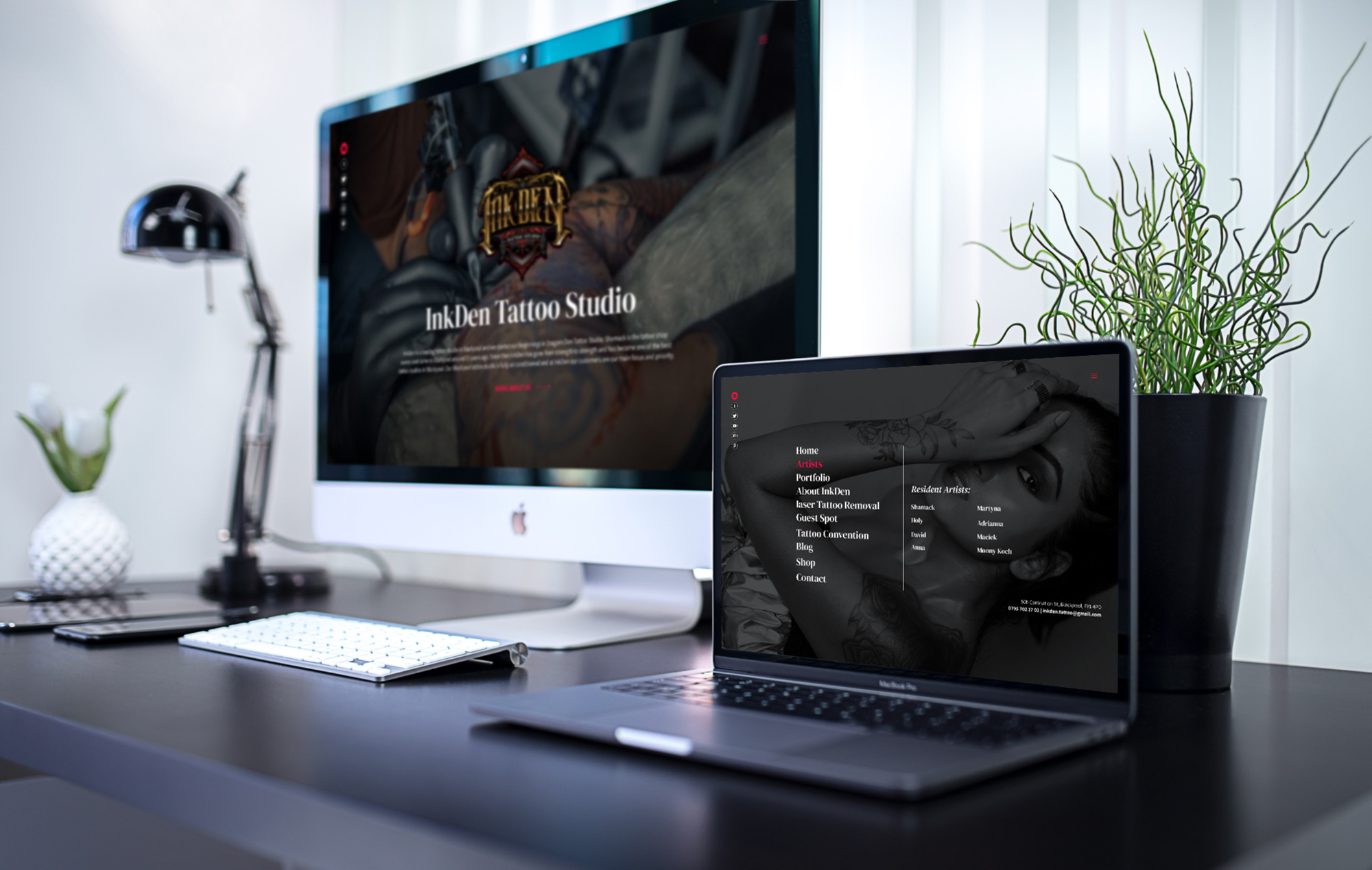 InkDen Tattoo Studio, Wild Head Studio, strona internetowa