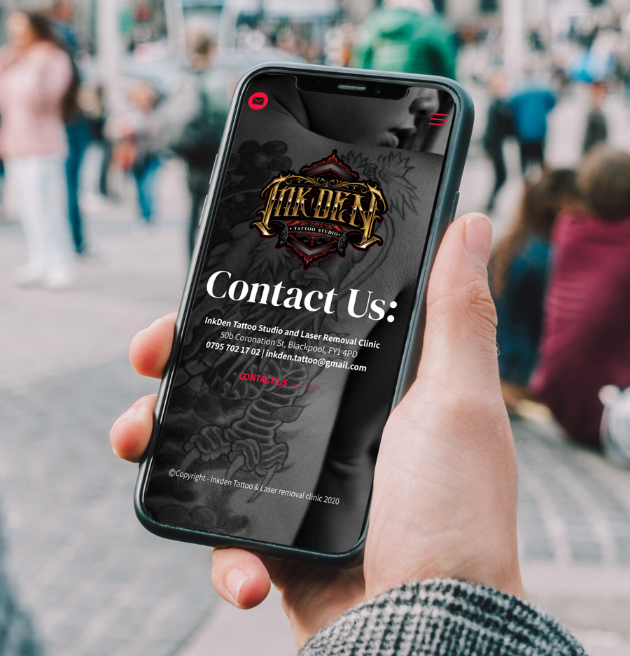 InkDen Tattoo Studio, Wild Head Studio, strona internetowa