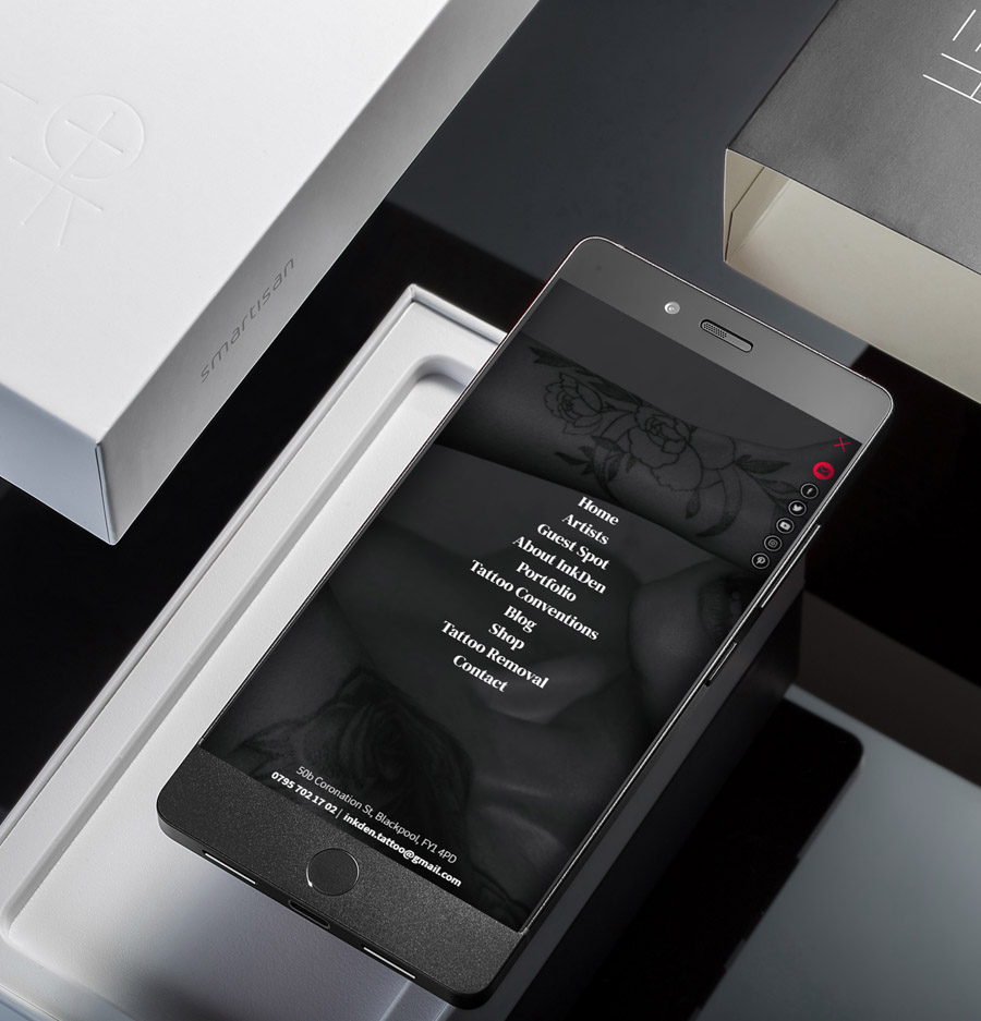 InkDen Tattoo Studio, Wild Head Studio, strona internetowa