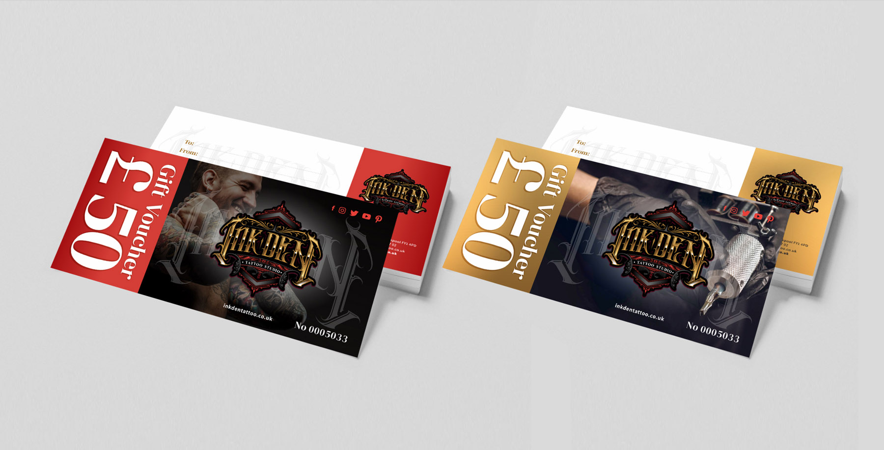 InkDen Tattoo Studio, Wild Head Studio, voucher