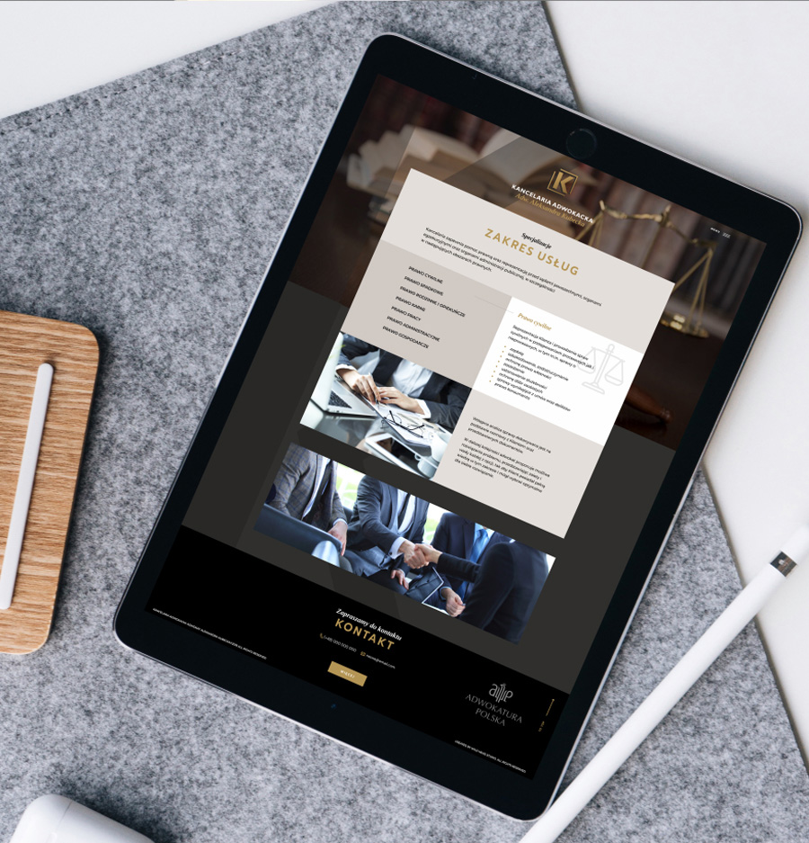 Kancelaria Adwokacka Adwokat Aleksandra Kubecka, Wild Head Studio, strona internetowa