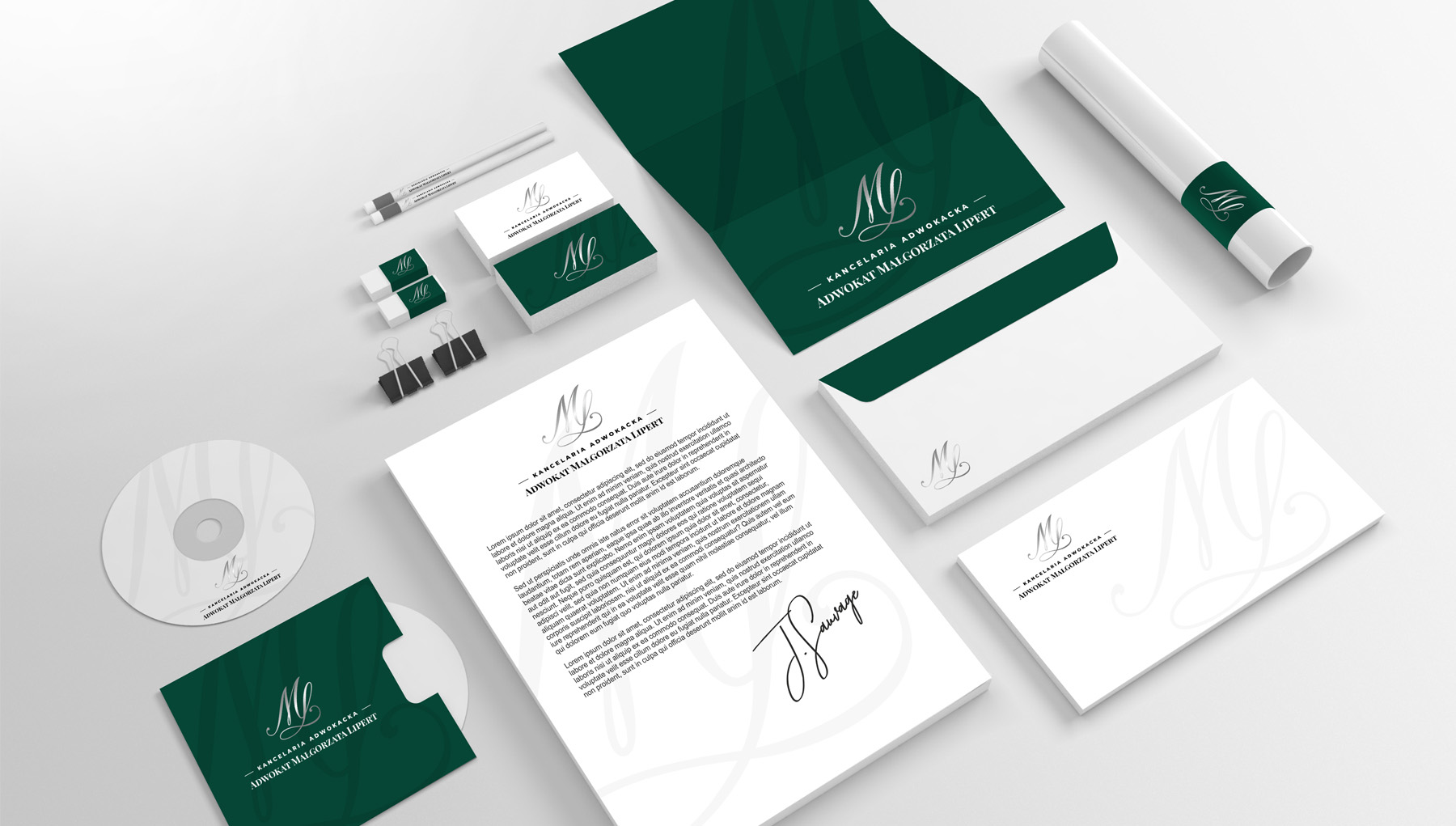 Kancelaria Adwokacka Adwokat Małgorzata Lipert, Wild Head Studio, identyfikacja wizualna