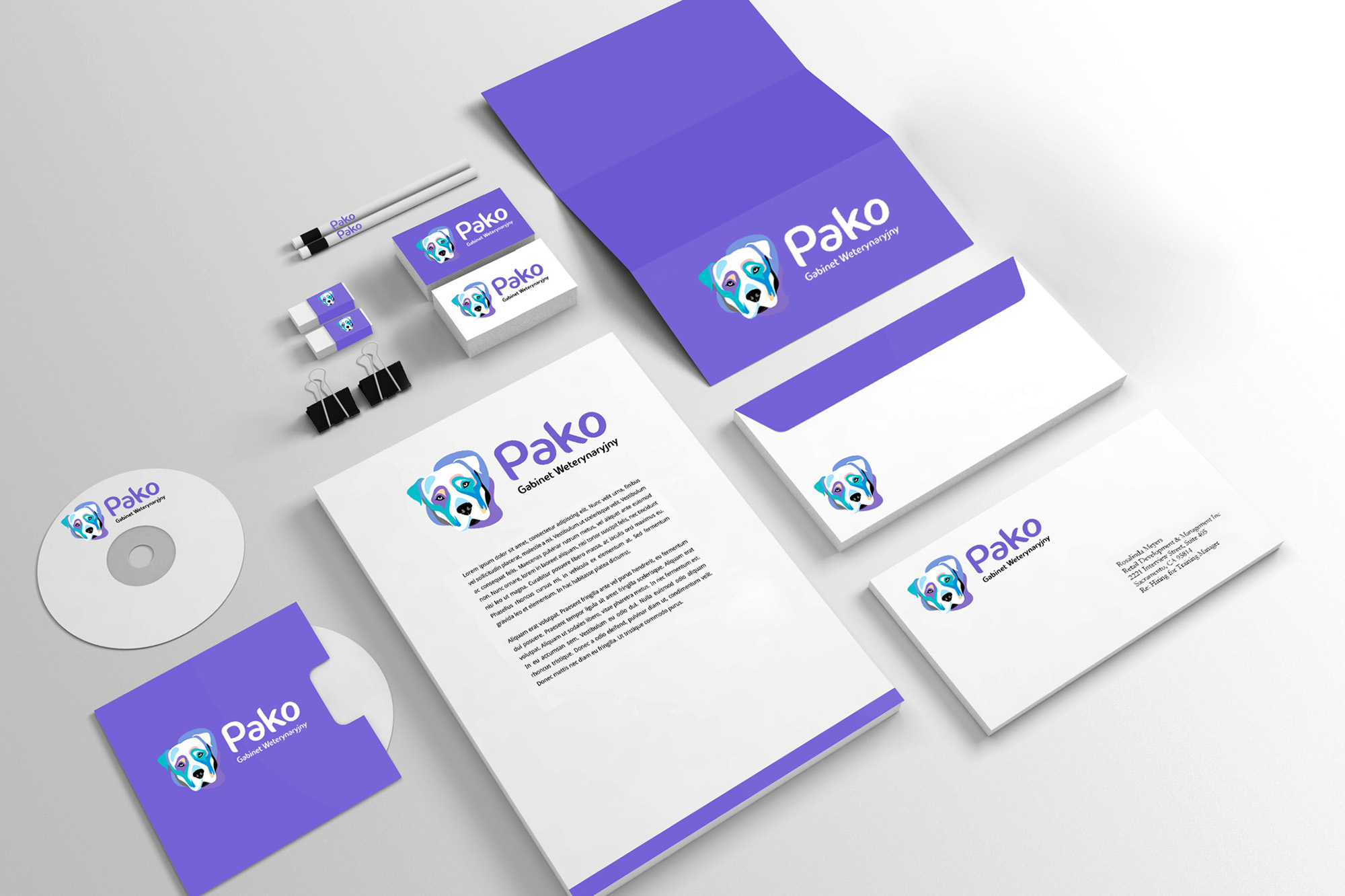 Pako Gabinet Weterynaryjny, Wild Head Studio, identyfikacja