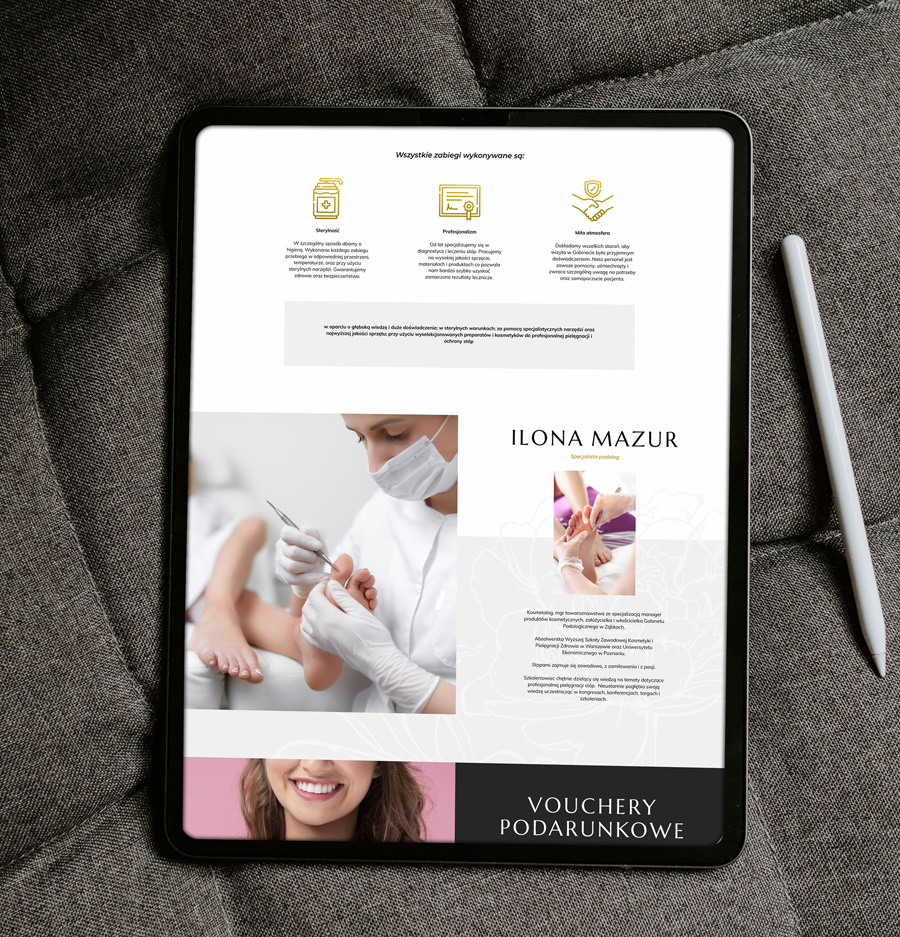 Gabinet Podologiczny Ilona Mazur, Wild Head Studio, strona internetowa